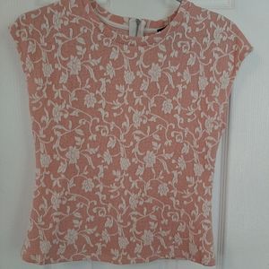 Pink floral embellished top
